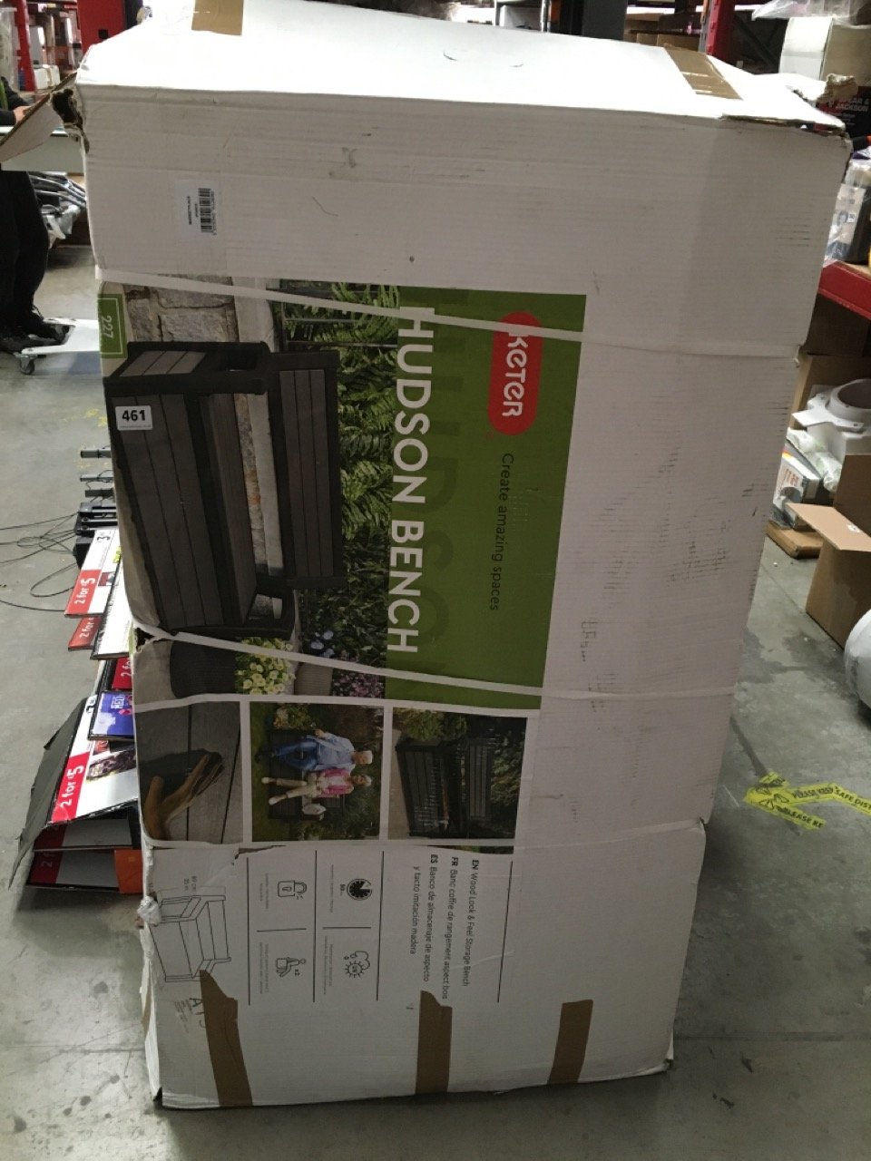 John Pye Auctions KETER HUDSON BENCH WITH STORAGE LOCATION NEW RACKING 4TH ROW(COLLECTION