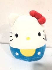 3 X SQUISHMALLOWS SANRIO 12-INCH HELLO KITTY IN BLUE DRESS PLUSH - ADD HELLO KITTY TO YOUR SQUAD, ULTRASOFT STUFFED ANIMAL MEDIUM-SIZED PLUSH, OFFICIAL KELLY TOY PLUSH.