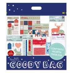 15 X CHRISTMAS IN THE COUNTRY COLLECTION GOODY BAG, BUNDLE SET FOR ARTS AND CRAFTS, LARGE KIT.