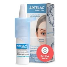 38 X ARTELAC EYE DROPS FOR DRY EYES TREATMENT, EVERY DAY, PRESERVATIVE FREE, CONTACT LENS FRIENDLY, RELIEVES SYMPTOMS OF TIRED, STRESSED AND TEARY EYES WITH HYDRATING ACTION, ARTIFICIAL TEARS, 10ML.