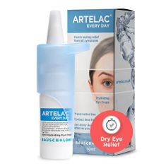 44 X ARTELAC EYE DROPS FOR DRY EYES TREATMENT, EVERY DAY, PRESERVATIVE FREE, CONTACT LENS FRIENDLY, RELIEVES SYMPTOMS OF TIRED, STRESSED AND TEARY EYES WITH HYDRATING ACTION, ARTIFICIAL TEARS, 10ML.