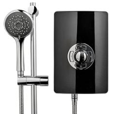 QTY OF ITEMS TO INLCUDE TRITON COLLECTION 2 | SHOWER ELECTRIC | 8.5 KW | TRITON ASPIRANTE I BLACK GLOSS I ELECTRICAL SHOWERS | WITH SHOWERHEAD AND ANTI TWIST HOSE | BEST ELECTRIC SHOWER UNITS FOR BAT