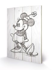 20 X DISNEY JUNIOR SW11130P MINNIE MOUSE SKETCHED SINGLE WOOD PRINT, MULTI-COLOUR, 40 X 59 X 1.3 CM.