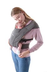 3 X ERGOBABY EMBRACE COZY NEWBORN BABY WRAP CARRIER (7-25 POUNDS), PONTE KNIT, HEATHER GREY.