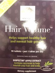 8 X NEW NORDIC HAIR VOLUME PACK OF 90 TABLETS .