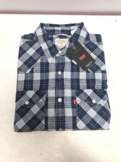 3 X LEVI THE WESTERN STANDARD FIT SHIRT SIZE EXTRA SMALL .