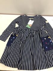 9 X JOULES STRIPE DRESS IN VARIOUS SIZES INCLUDING AGE 5 .