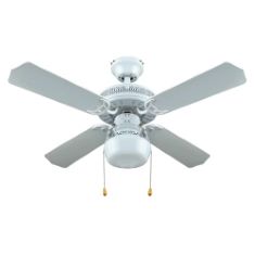 3 X BASTILIPO NERJA CEILING FAN WITH LIGHT E27, 50 W, WHITE, 105 X 42 CM.