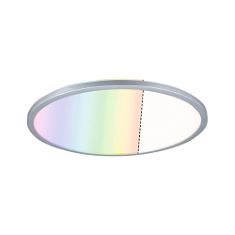 QTY OF ITEMS TO INLCUDE PAULMANN 71019 LED PANEL ATRIA SHINE 420 MM ROUND INCLUDING 1 X 20 W DIMMABLE RGBW COLOUR CONTROL CHROME MATT LIGHT PANEL PLASTIC CEILING PANEL, WOFI LACCHINO WALL LAMP WITH 1