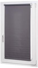 5 X BASICS BLACKOUT ROLLO BLIND WITH MATCHED COLOUR COATING 56 X 150 CM, DARK GREY.