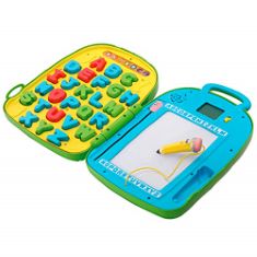 QTY OF ITEMS TO INLCUDE 11 X ASSORTED CHILDREN’S TOYS INCLUDING VTECH-80-603422 EDUCATIONAL BACKPACK DRAWINGS LEARN TO WRITE L, GREEN, 31 CM X 44 CM X 3.5 CM (80-603422) (SPANISH VERSION), ZOO-MAX CU