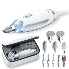 12 X BEURER MP 62 ELECTRIC MANICURE/PEDICURE SET WITH 10 TIPS LED LIGHT WITH STORAGE BAG.