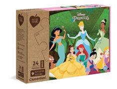 9 X CLEMENTONI - 20257 - DISNEY PRINCESS - 24 MAXI PIECES - MADE IN ITALY - 100% RECYCLED MATERIALS, JIGSAW PUZZLE FOR KIDS.