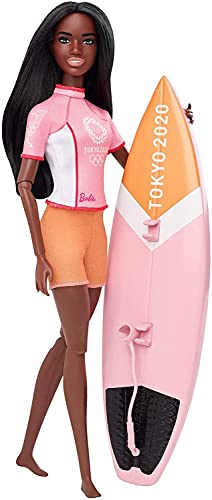 QTY OF ITEMS TO INLCUDE QTY OF ASSORTED CHILDREN’S TOYS INCLUDING BARBIE OLYMPIC GAMES TOKYO 2020 SURFER DOLL WITH SURF UNIFORM, TOKYO 2020 JACKET, MEDAL, TOKYO 2020 SURFBOARD WITH FINS FOR AGES 3 AN