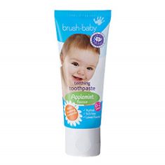 90 X BRUSH-BABY TEETHING TOOTHPASTE FOR BABIES & TODDLERS | STAGE 2-TEETHING | 0-2 YEARS | APPLEMINT FLAVOUR. XYLITOL & FLUORIDE FOR STRONG TEETH, HEALTHY GUMS & FRESH BREATH | 50ML.