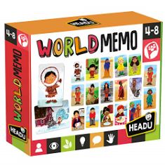 QTY OF ITEMS TO INLCUDE BOX OF ASSORTED CHILDREN’S TOYS INCLUDING HEADU WORLD MEMO, MU27934, HASBRO B1001103 TRAVEL EAT IPPO [PARENT] FRENCH VERSION.