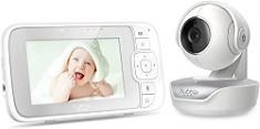 QTY OF ITEMS TO INLCUDE HUBBLE NURSERY VIEW SELECT 4.3 INCH VIDEO BABY MONITOR WITH REMOTE CONTROLLED PAN/TILT DIGITAL ZOOM CAMERA - WHITE, ANGELCARE AC327 3-IN-1 BABY MOVEMENT MONITOR WITH VIDEO, WH