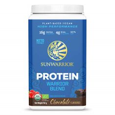 9 X ASSORTED PROTEIN ITEMS INCLUDING SUNWARRIOR WARRIOR BLEND CHOCOLATE 750G PROTEIN POWDER 16G PROTEIN PER SERVE BCAAS PER SERVE VEGAN KETO NATURAL ORGANIC PLANT BASED.