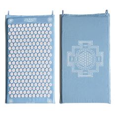 SHAKTI PREMIUM ACUPRESSURE MAT CHICORY LEVEL 1, SUSTAINABLE & DURABLE, RELIEVES STRESS & TENSION, PROMOTES RELAXATION & FOCUS, ETHICALLY HANDCRAFTED ACUPUNCTURE MAT IN INDIA, ORGANIC COTTON CERTIFIED