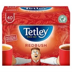 4 X BOX OF TETLEY REDBUSH PURE 40 TEA BAGS (EACH BOX CONTAINS 6 X 100G BOXES) .