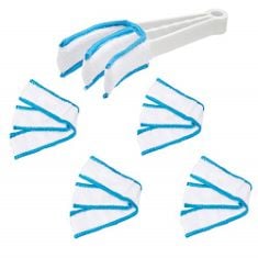 28 X BASICS DUSTER, 5-PACK, BLUE&WHITE.