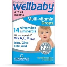 55 X VITABIOTICS WELLBABY MULTI-VITAMIN DROPS, 30ML.