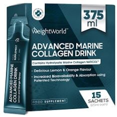 8 X MARINE COLLAGEN LIQUID WITH VITAMIN C & B6-15 SACHETS OF HYDROLYZED COLLAGEN PEPTIDES (25ML EACH) - REVITALIZED COLLAGEN SHOTS FOR SKIN, HAIR, & NAILS - LIQUID COLLAGEN DRINK FOR WOMEN & MEN.