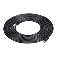 23 X BASICS CAT 7 HIGH-SPEED GIGABIT ETHERNET PATCH INTERNET CABLE - BLACK, 20 FOOT(6 M), 1-PACK.