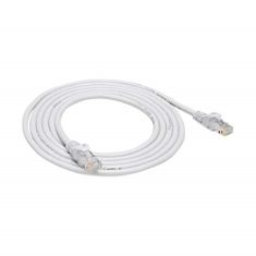 24 X BASICS SNAGLESS RJ45 CAT-6 ETHERNET PATCH INTERNET CABLE - PACK OF 5 - 2.1 METERS, WHITE.