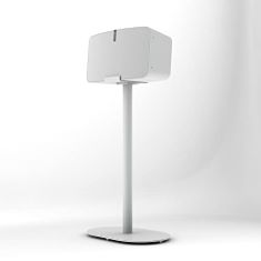 2 X NOVA PREMIUM FLOOR STAND FOR SONOS PLAY: 5 (PAIR, WHITE).