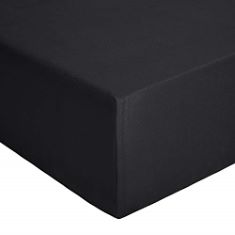 8 X BASICS JERSEY FITTED SHEET, ANTHRACITE - 100 X 200 CM.