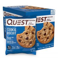 11 X QUEST COOKIE, CHOCOLATE CHIP, 12/BOX.