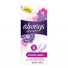 132 X ALWAYS DISCREET LINERS INCONTINENCE PADS - PACK OF 24.