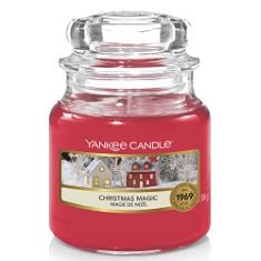 22 X YANKEE CANDLE SCENTED CANDLE | CHRISTMAS MAGIC SMALL JAR | BURN TIME: UP TO 30 HOURS.