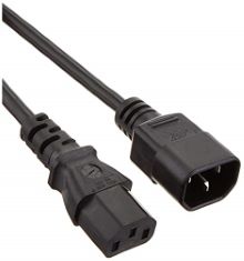 19 X C2G 2 METRE 18 AWG COMPUTER EXTENSION CORD (IEC320C13 TO IEC320C14) 6 FOOT KETTLE LEAD/POWER CABLE, BLACK.