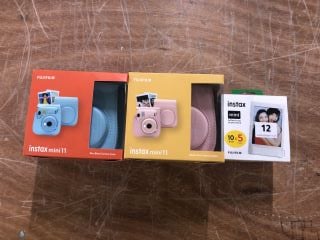 INSTAX MINI INSTANT FILM 50 SHOT PACK & 2X INSTAX MINI 11 CAMERA CASE