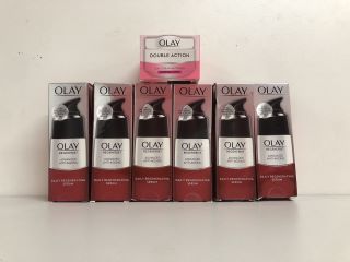 6X OLAY DAILY REGENERATING DAY SERUM & OLAY DOUBLE ACTION DAY CREAM