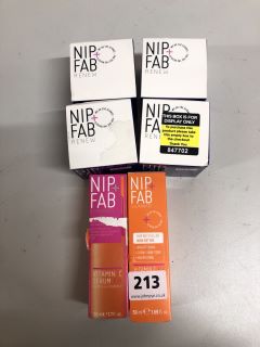 6X NIP+FAB FACIAL SKIN CARE ITEMS