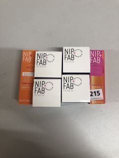 6X NIP+FAB FACIAL SKIN CARE ITEMS