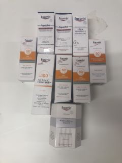 9X EUCERIN FACIAL SKIN CARE ITEMS