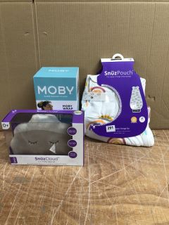 3 X ASSORTED ITEMS INC MOBY WRAP CLASSIC