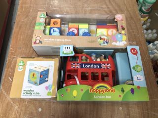 3X ASSORTED KIDS TOYS INC ELC HAPPYLAND LONDON BUS