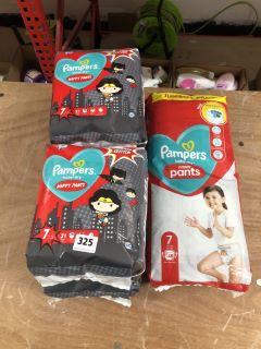 5X ASSORTED PAMPERS SIZE 7 NAPPY PANTS