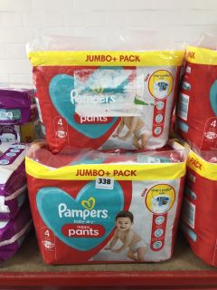 3X PAMPERS SIZE 4 NAPPY PANTS