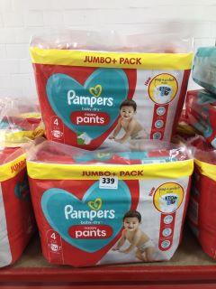 3X PAMPERS SIZE 4 NAPPY PANTS