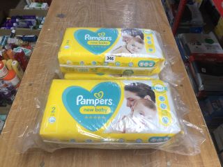 4X PAMPERS SIZE 2 NEW BABY NAPPIES