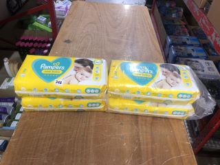 4X PAMPERS SIZE 2 NEW BABY NAPPIES