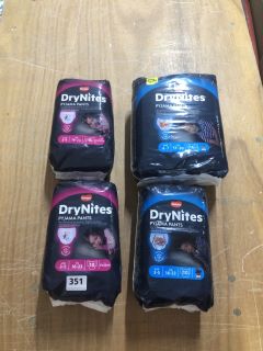 4X HUGGIES DRY NITES NAPPIES