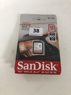 5X SANDISK 16GB SDHC UHS-I CARD