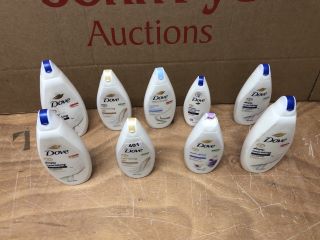 9 X DOVE ITEMS INC DOVE NOURISHING SILK BODY WASH 450ML